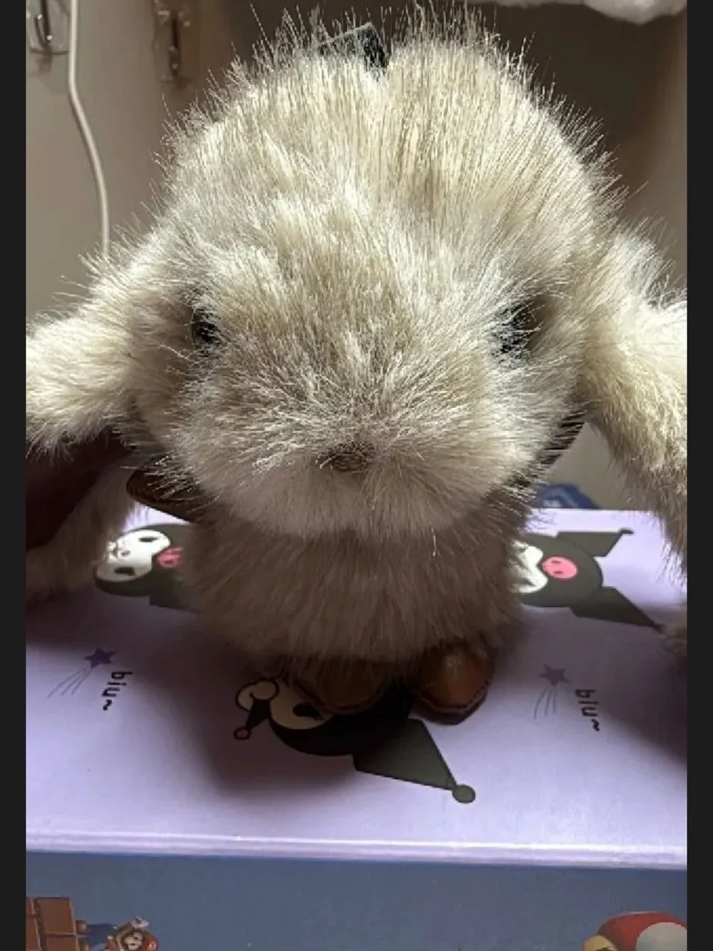 Plush Pink Bunny Keychain Accessory three colors to choose from